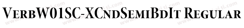 VerbW01SC-XCndSemiBdIt Regular字体转换